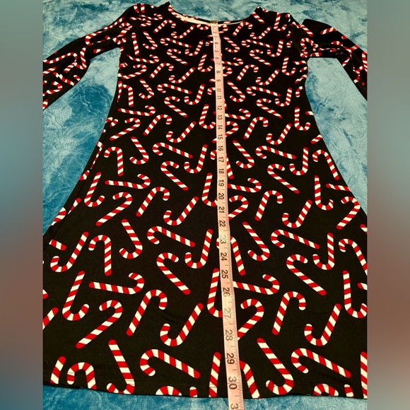 5 Style Brand Long Sleeve Candy Cane Christmas Mini Dress Size Small - Picture 5 of 7